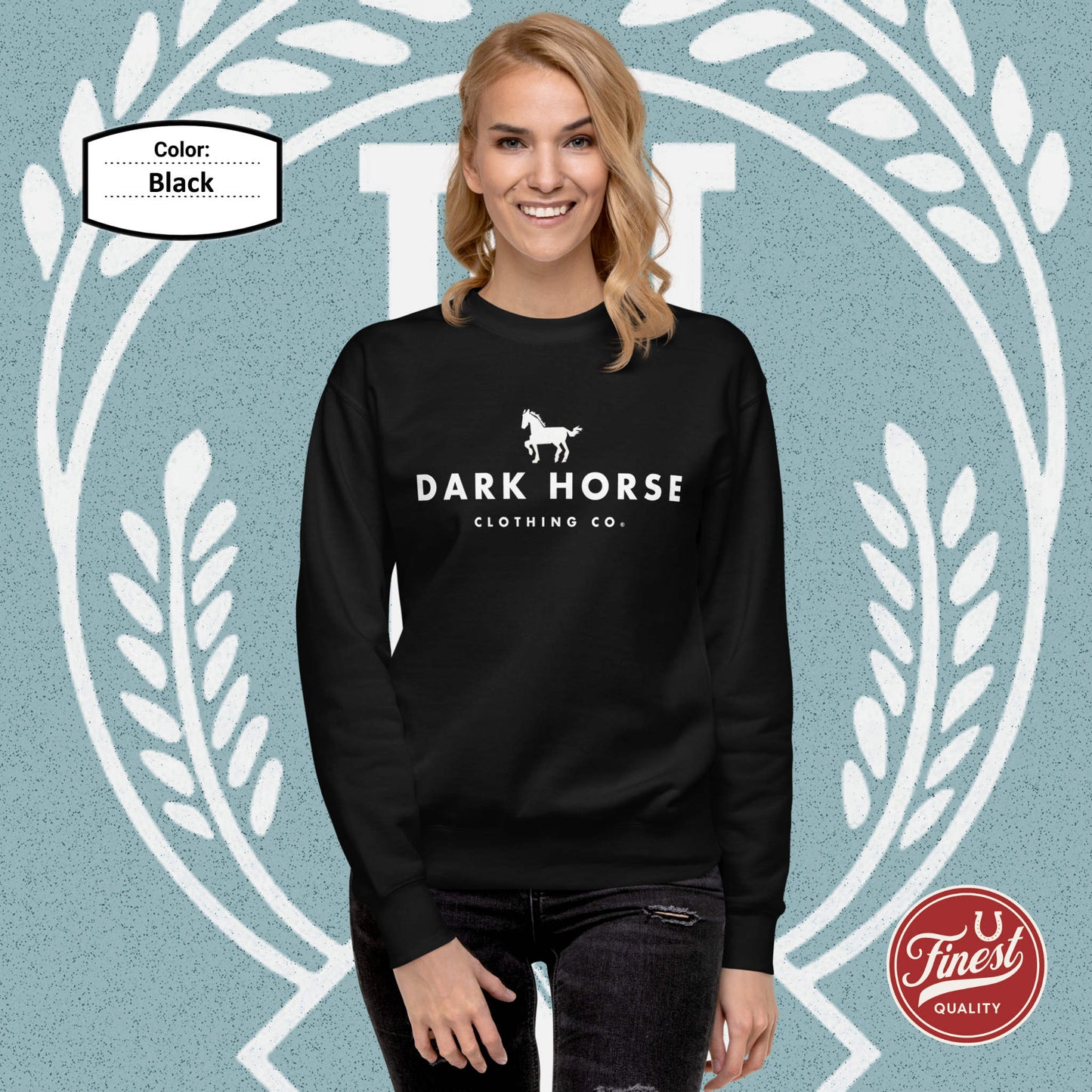 Dark Horse Clothing Co - White Logo Unisex Sweatshirt