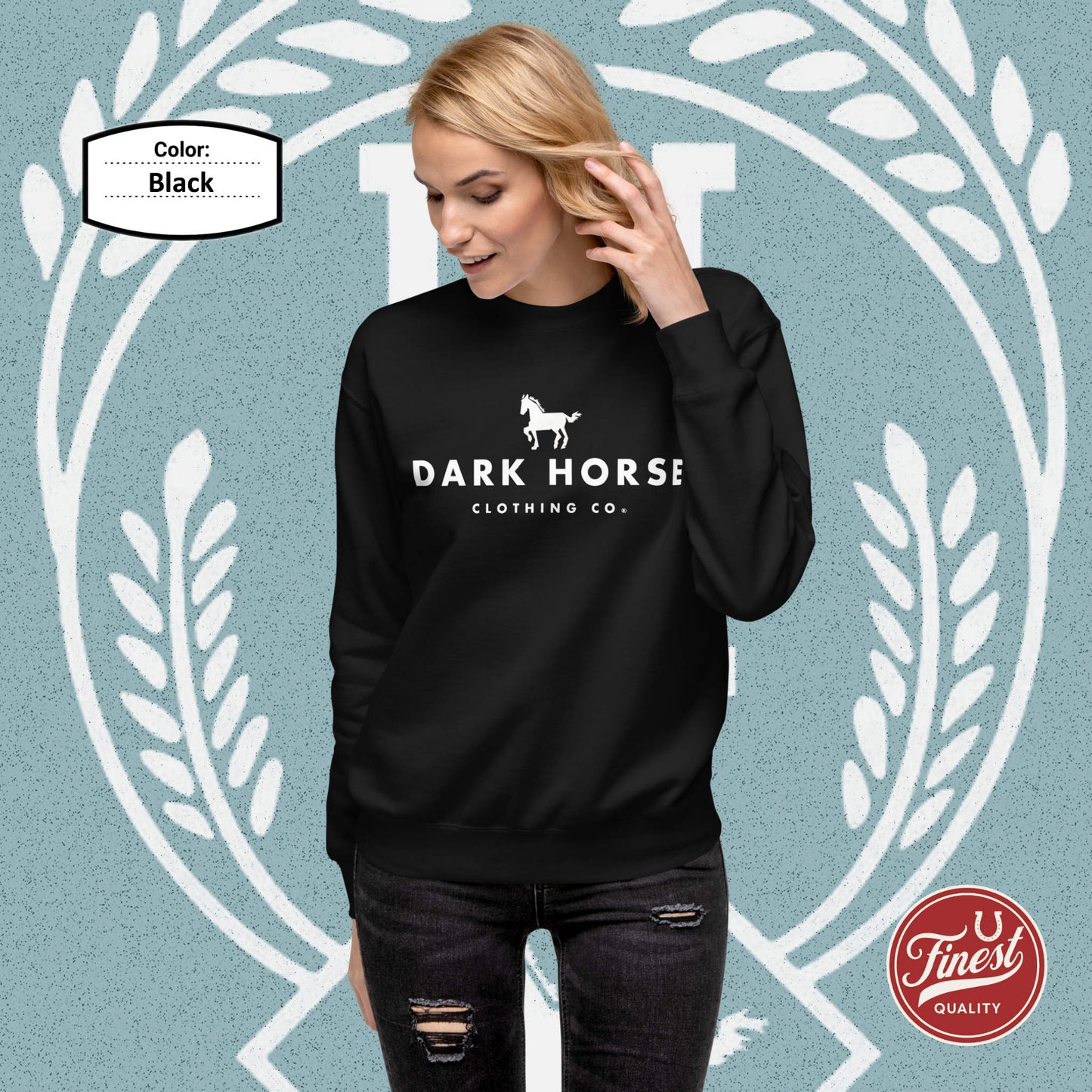 Dark Horse Clothing Co - White Logo Unisex Sweatshirt