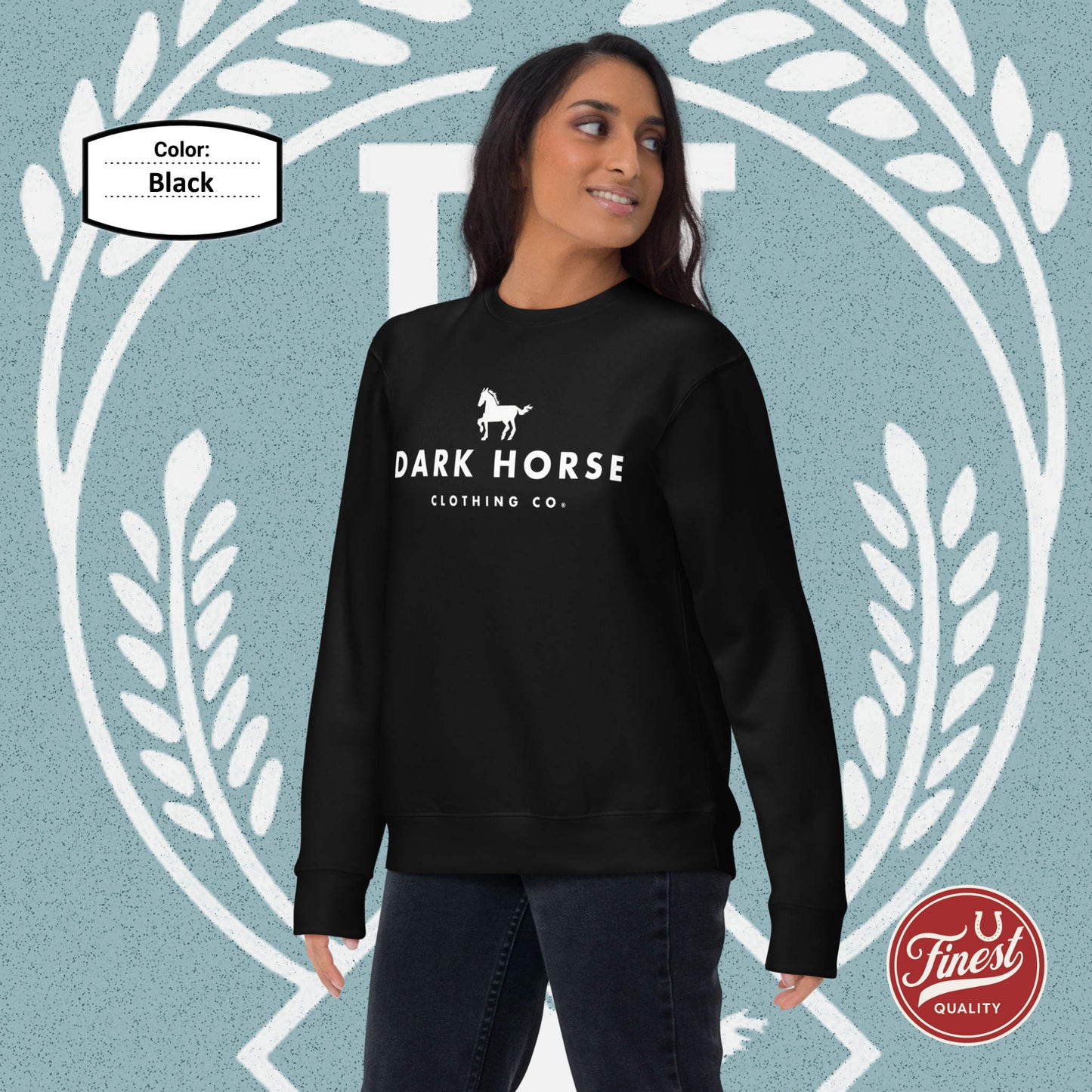 Dark Horse Clothing Co - White Logo Unisex Sweatshirt