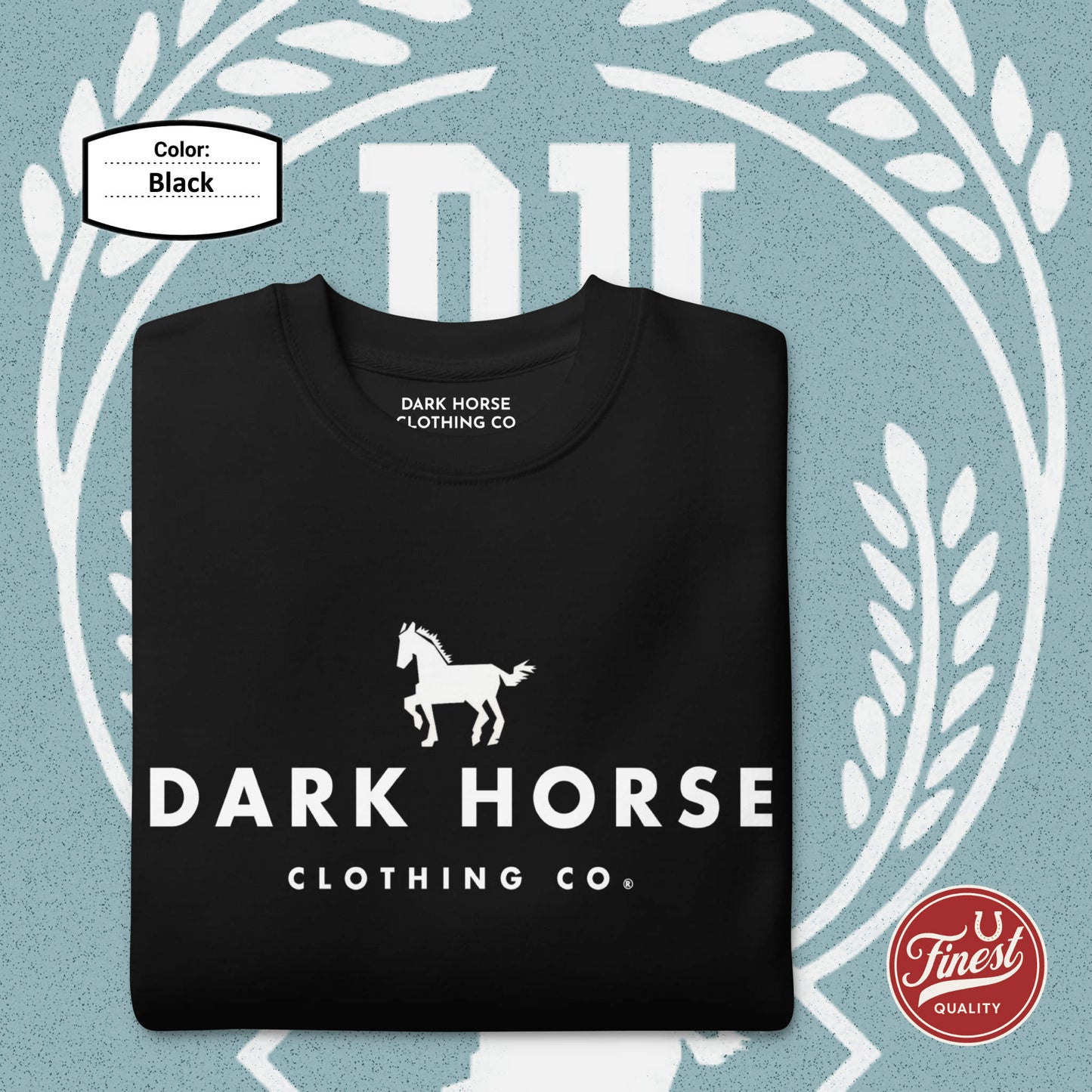 Dark Horse Clothing Co - White Logo Unisex Sweatshirt