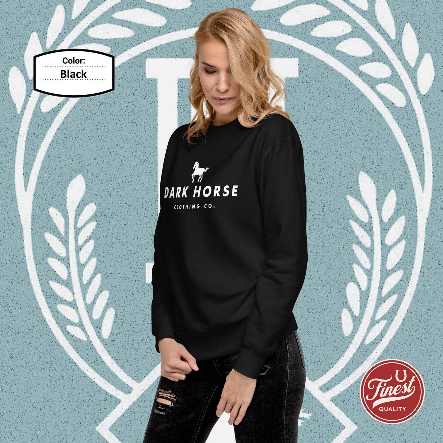 Dark Horse Clothing Co - White Logo Unisex Sweatshirt