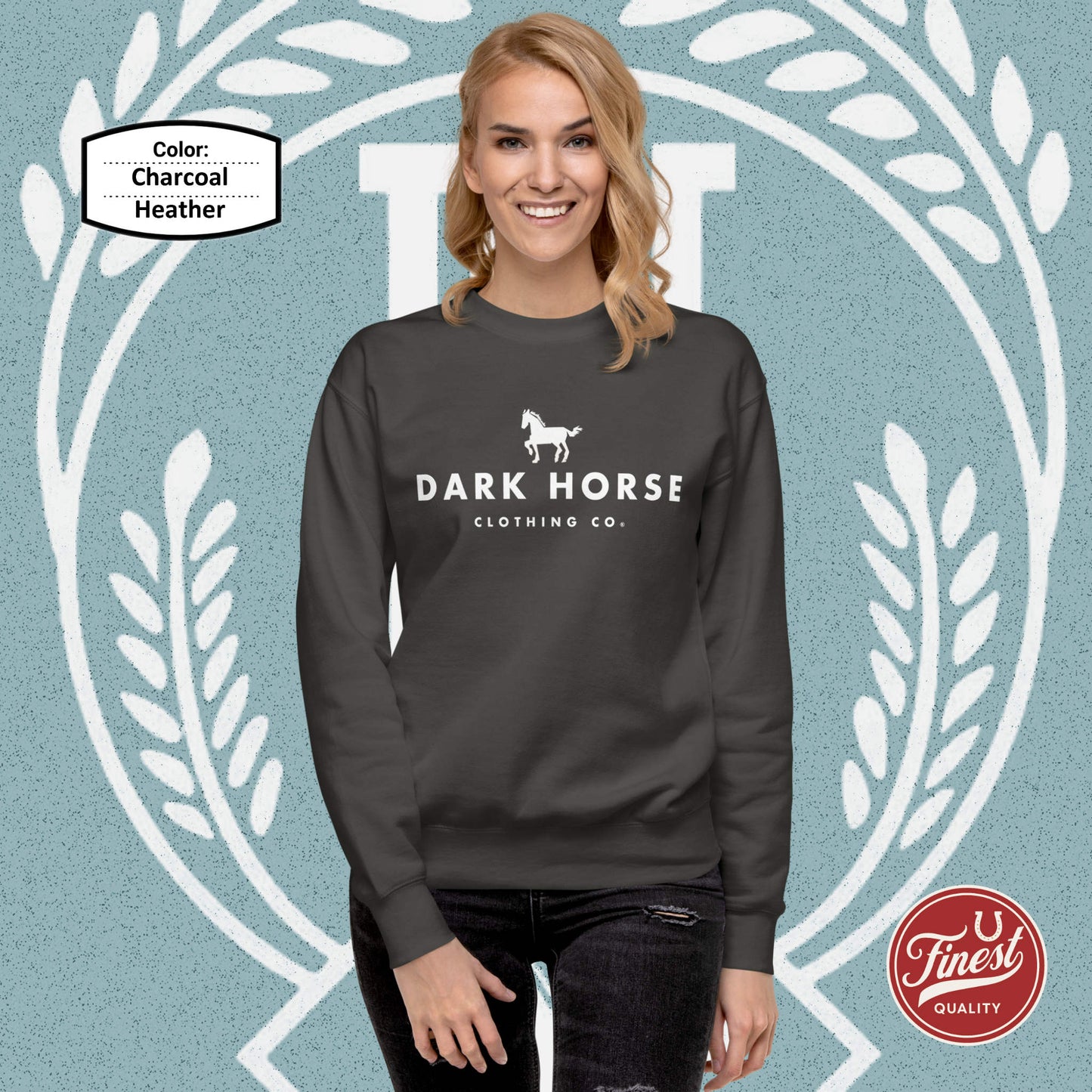 Dark Horse Clothing Co - White Logo Unisex Sweatshirt