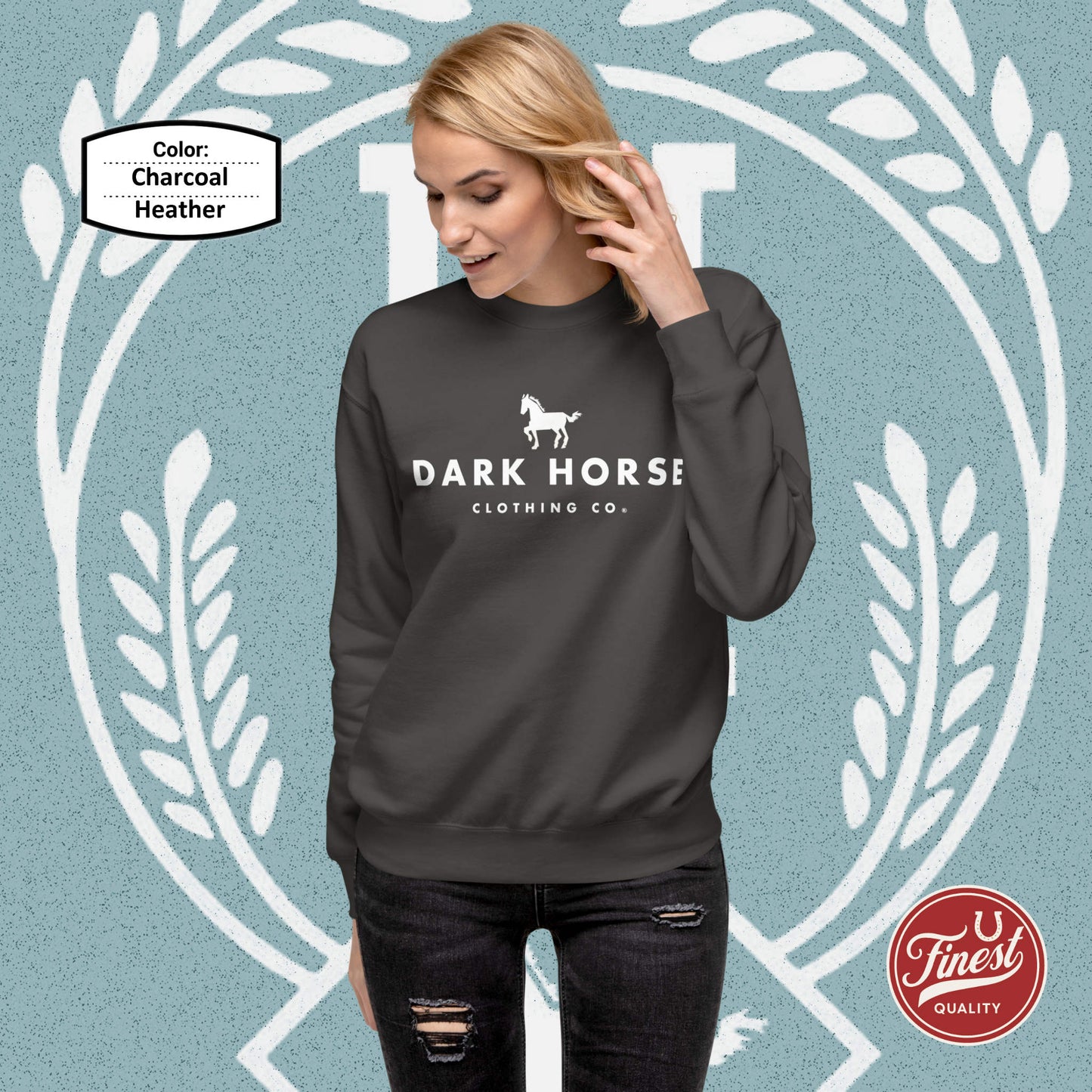 Dark Horse Clothing Co - White Logo Unisex Sweatshirt