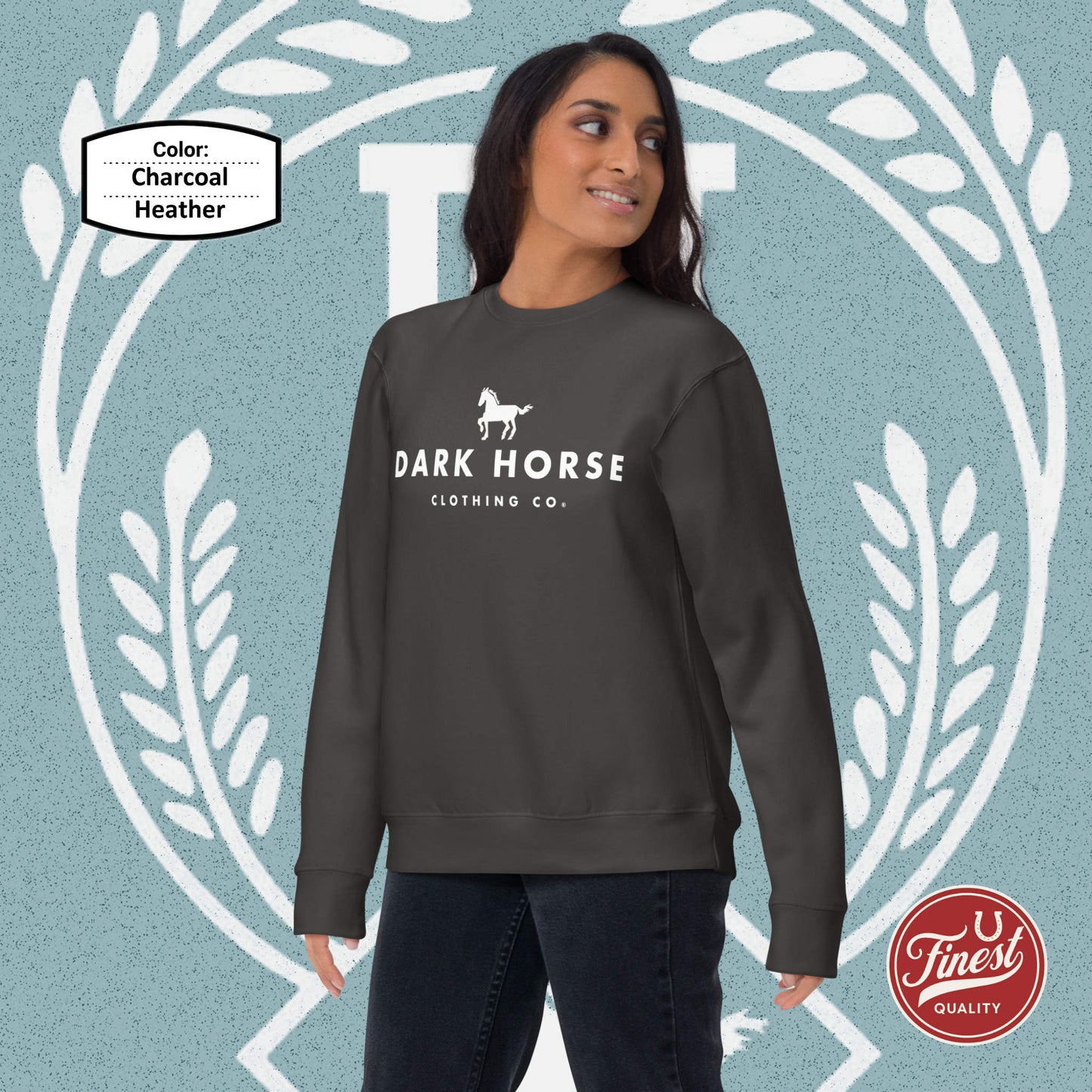 Dark Horse Clothing Co - White Logo Unisex Sweatshirt