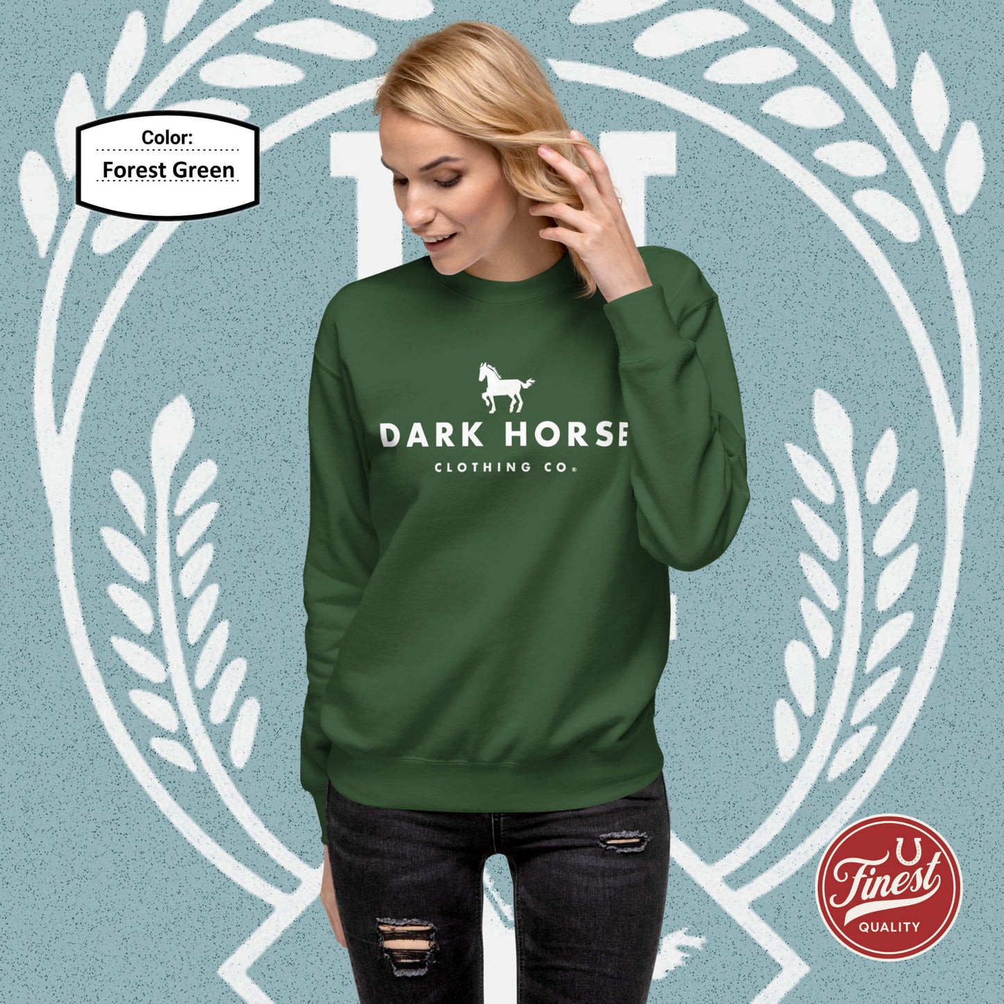 Dark Horse Clothing Co - White Logo Unisex Sweatshirt