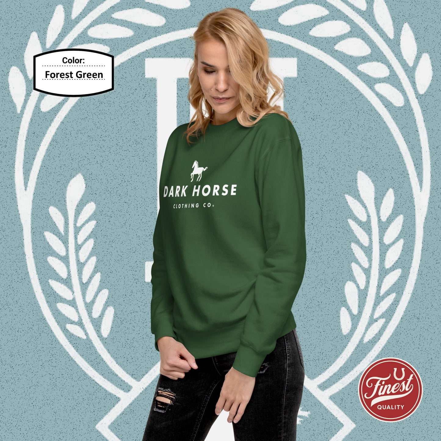 Dark Horse Clothing Co - White Logo Unisex Sweatshirt