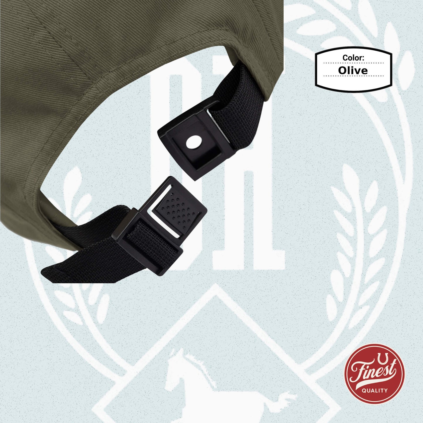 Dark Horse Clothing Co - Five Panel Cap Khaki Color with Black Embroidery Logo
