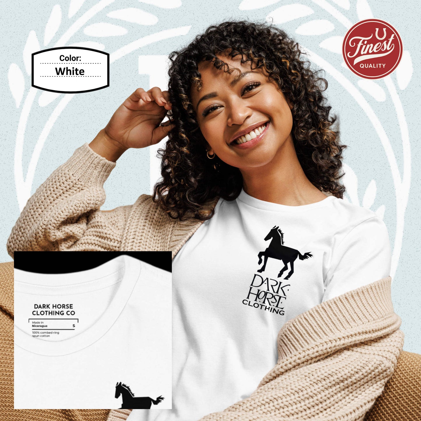 Dark Horse Fun Big Black Logo - Women's Short Sleeve Comfortable T-Shirt