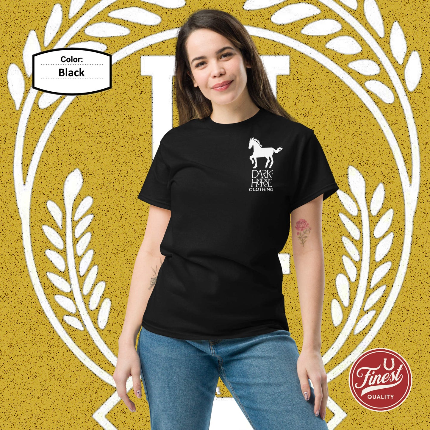 Dark Horse Fun Big White Logo - Unisex Classic Tee T-Shirt