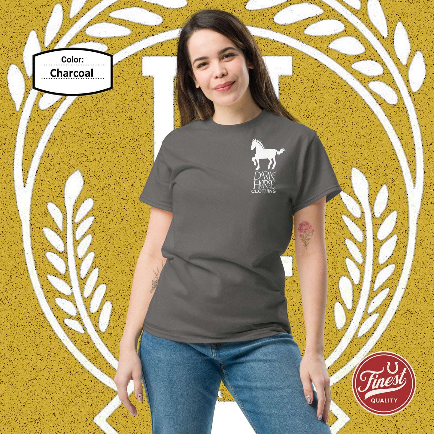 Dark Horse Fun Big White Logo - Unisex Classic Tee T-Shirt