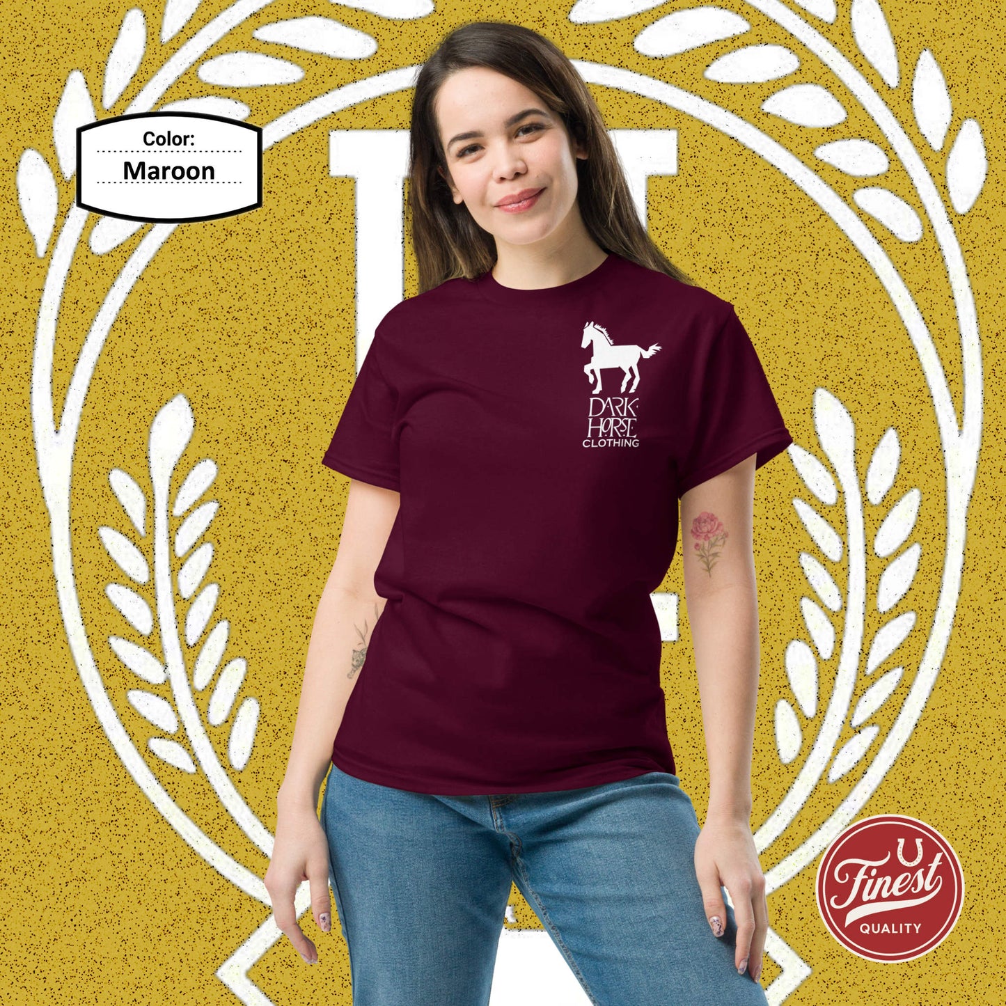 Dark Horse Fun Big White Logo - Unisex Classic Tee T-Shirt