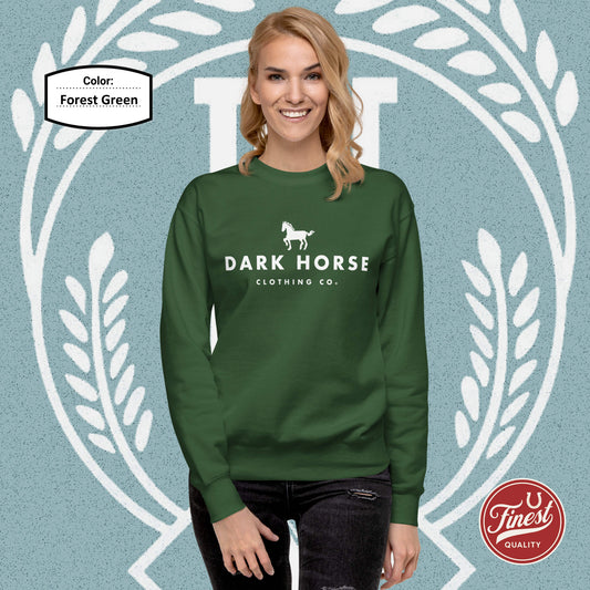 Dark Horse Clothing Co - White Logo Unisex Sweatshirt