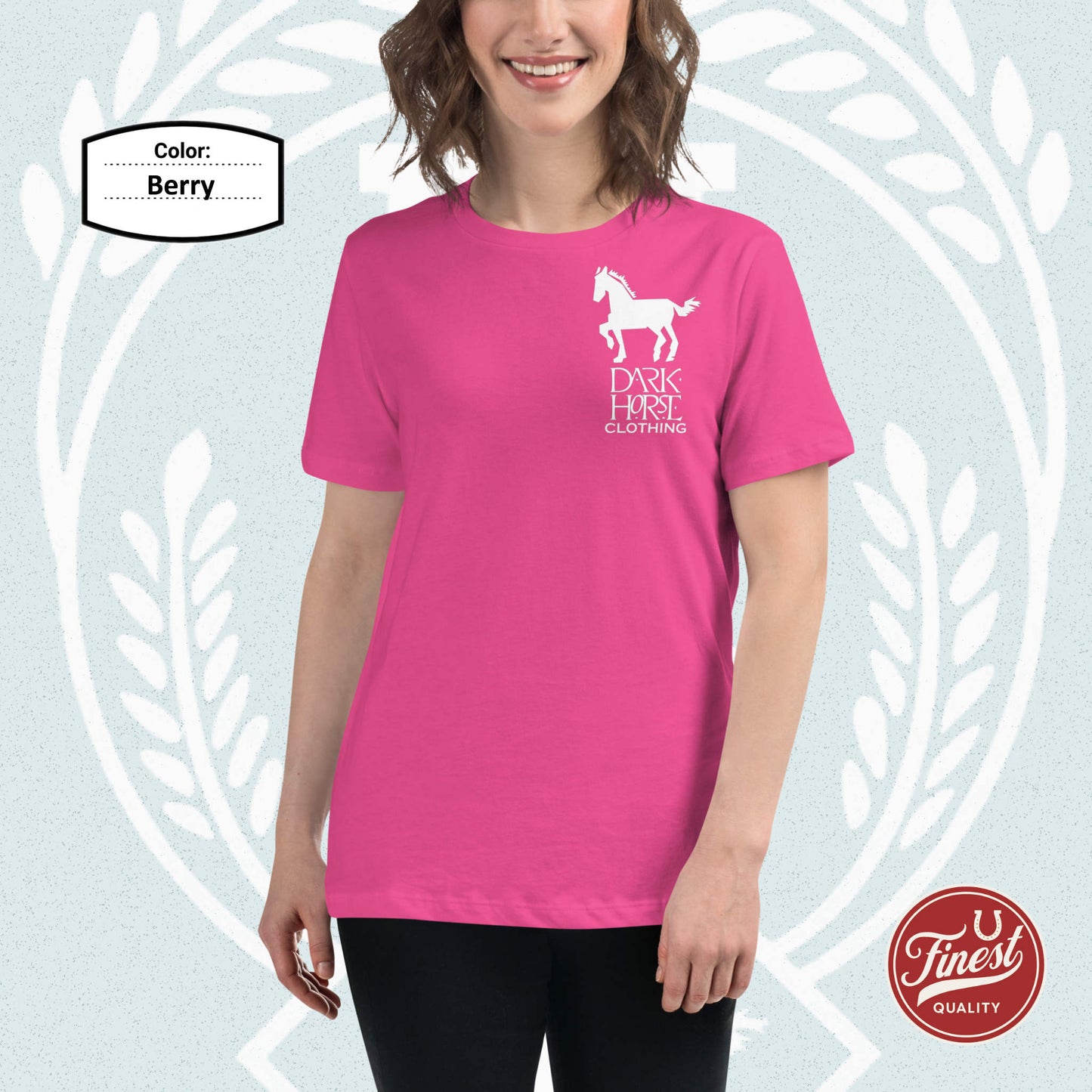 Dark Horse Fun Big White Logo - Women's Short Sleeve Comfortable T-Shirt