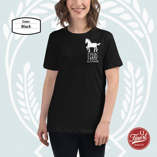 Dark Horse Fun Big White Logo - Women's Short Sleeve Comfortable T-Shirt