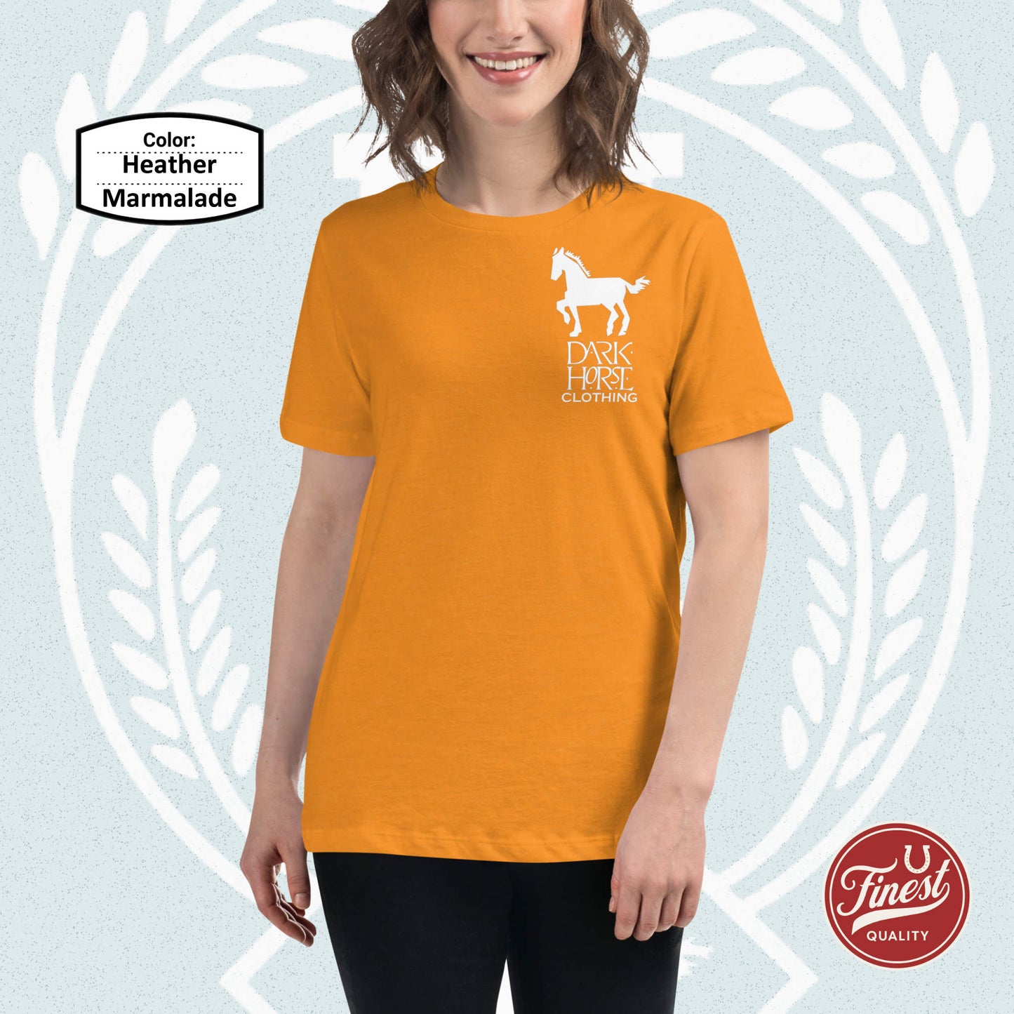 Dark Horse Fun Big White Logo - Women's Short Sleeve Comfortable T-Shirt