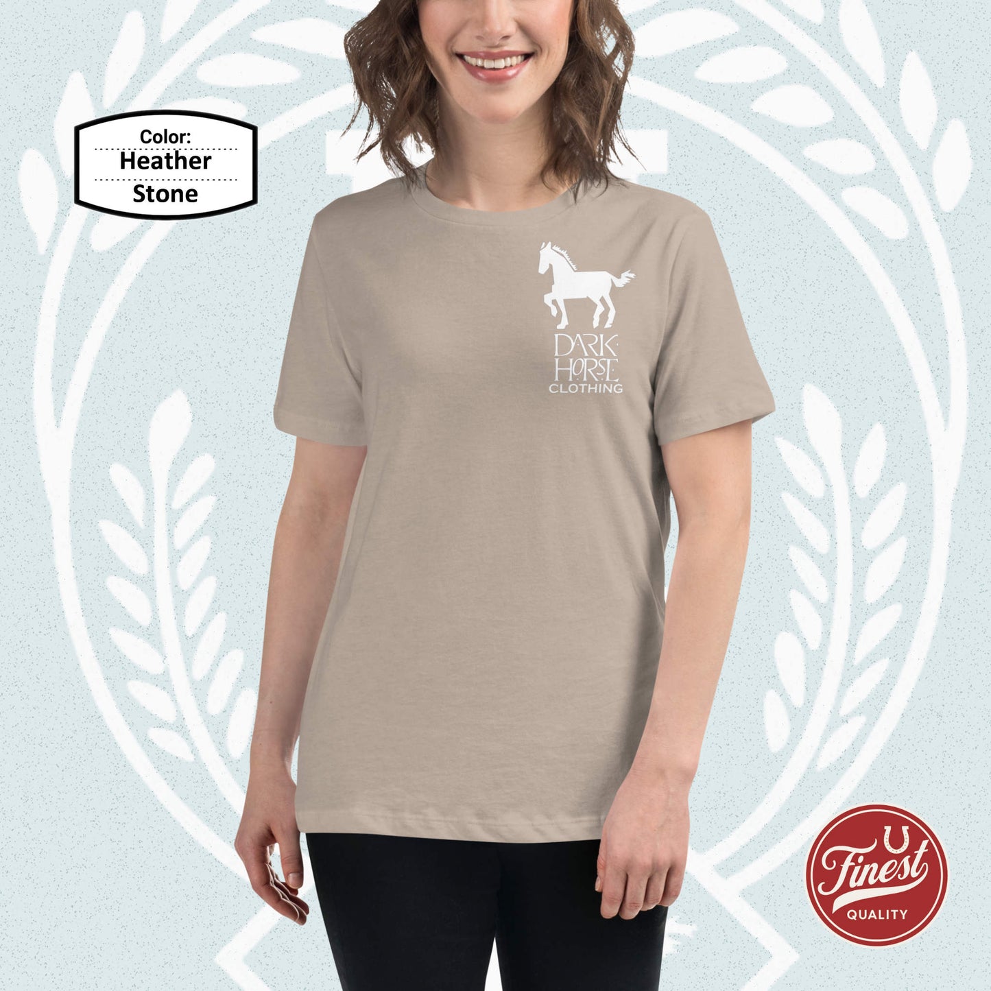 Dark Horse Fun Big White Logo - Women's Short Sleeve Comfortable T-Shirt